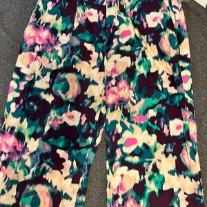 Forever 21 Floral Wide Leg Pants - Multicolor